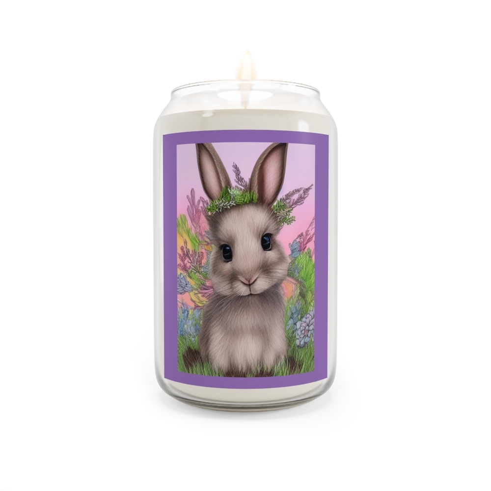 Wildlife & Whimsy Bunny Series - 'Bella' - Collectible Scented Candle, 13.75oz
